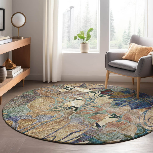 Dalyn Trevi TV17 Beige Rug shown in a room