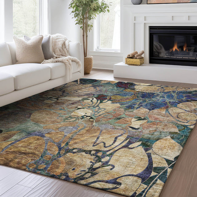 Dalyn Trevi TV17 Beige Rug shown in a room