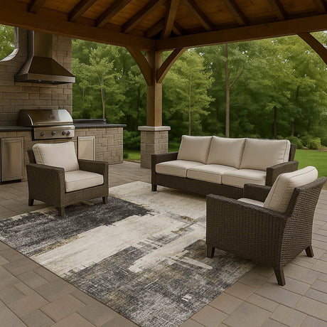 Dalyn Trevi TV18 Gray Rug outdoor lifestyle image