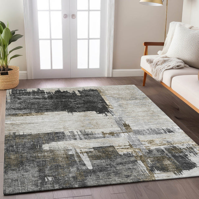 Dalyn Trevi TV18 Gray Rug shown in a room