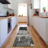 Dalyn Trevi TV18 Gray Rug shown in a room