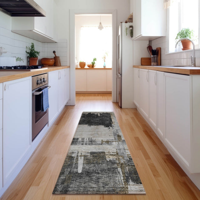 Dalyn Trevi TV18 Gray Rug shown in a room