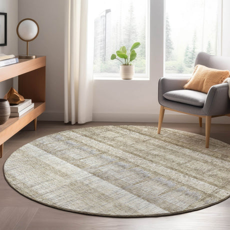 Dalyn Trevi TV19 Taupe Rug shown in a room
