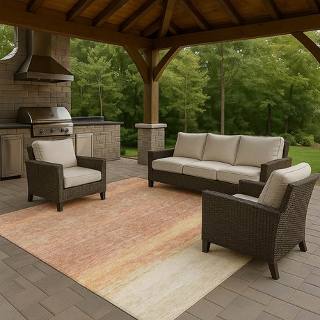 Dalyn Trevi TV2 Salmon Rug outdoor lifestyle image