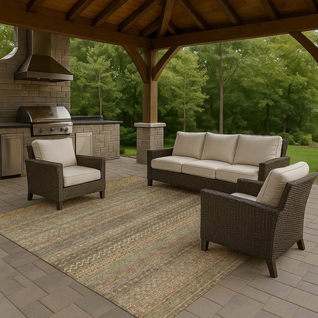 Dalyn Trevi TV3 Khaki Rug outdoor lifestyle image