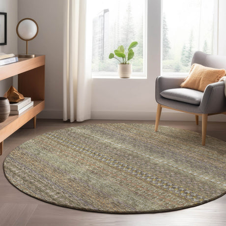 Dalyn Trevi TV3 Khaki Rug shown in a room