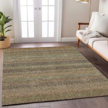 Dalyn Trevi TV3 Khaki Rug shown in a room
