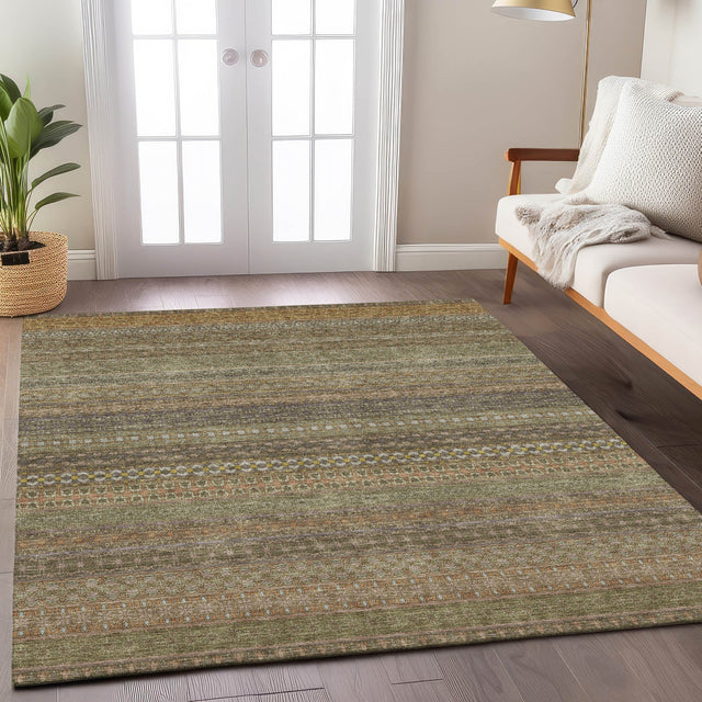 Dalyn Trevi TV3 Khaki Rug shown in a room