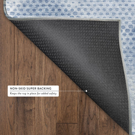 Dalyn Trevi TV4 Blue Rug backing detail