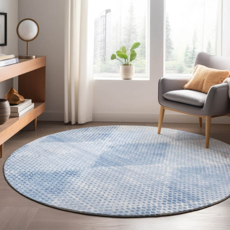 Dalyn Trevi TV4 Blue Rug shown in a room