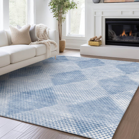 Dalyn Trevi TV4 Blue Rug shown in a room