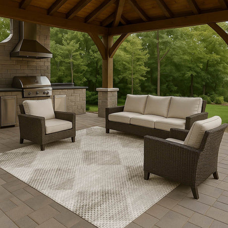 Dalyn Trevi TV4 Gray Rug outdoor lifestyle image