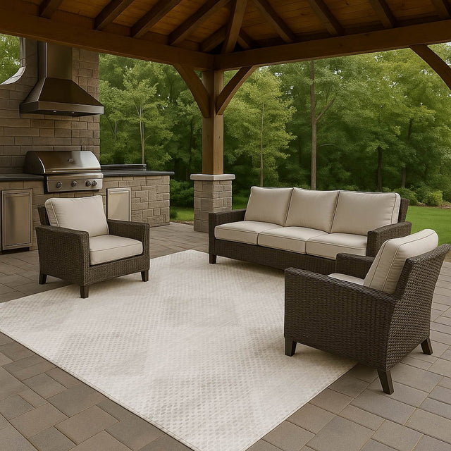 Dalyn Trevi TV4 Ivory Rug outdoor lifestyle image