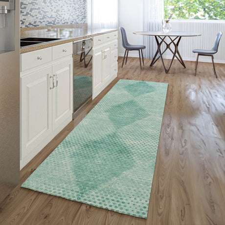 Dalyn Trevi TV4 Teal Rug shown in a room