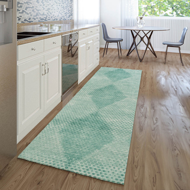 Dalyn Trevi TV4 Teal Rug shown in a room