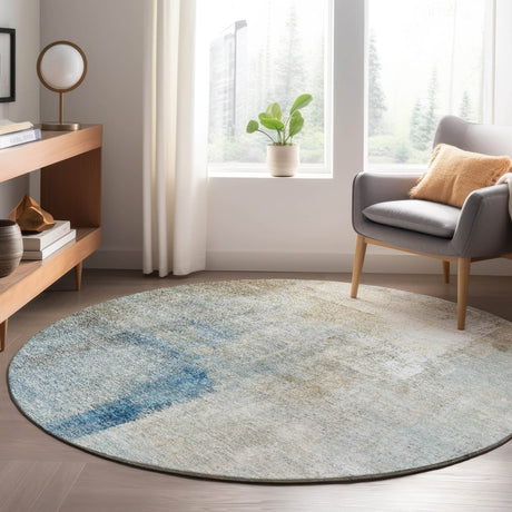 Dalyn Trevi TV5 Taupe Rug shown in a room