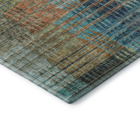 Dalyn Trevi TV6 Green Rug corner detail