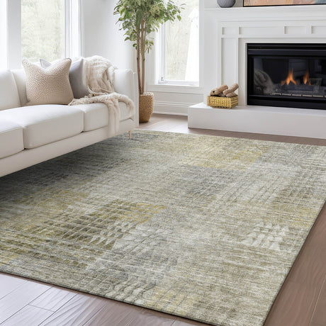 Dalyn Trevi TV6 Taupe Rug shown in a room