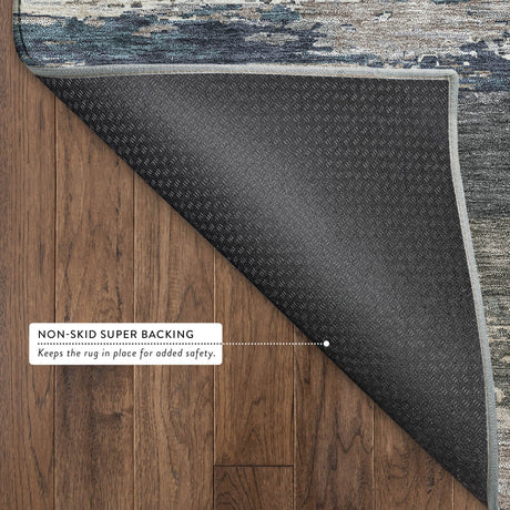 Dalyn Trevi TV8 Black Rug backing detail