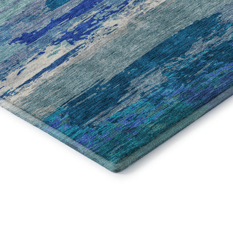 Dalyn Trevi TV8 Blue Rug corner detail