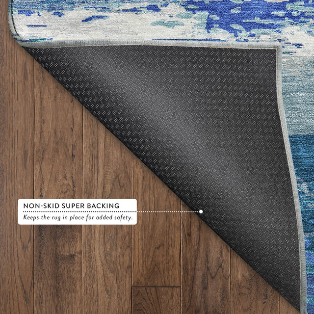 Dalyn Trevi TV8 Blue Rug backing detail