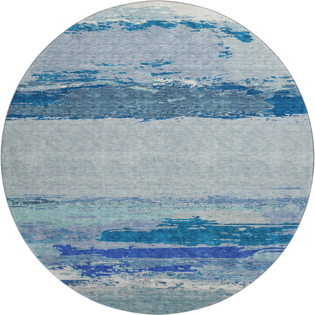 Dalyn Trevi TV8 Blue Rug round rug