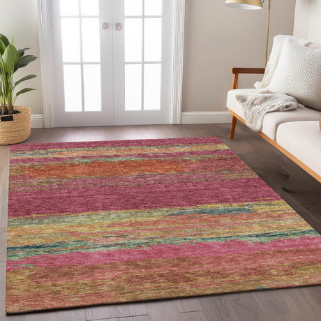 Dalyn Trevi TV8 Blush Rug shown in a room