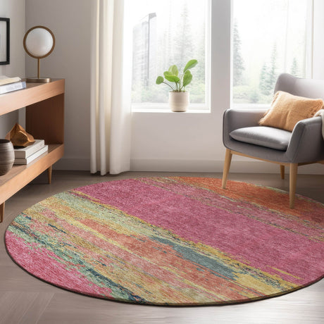 Dalyn Trevi TV8 Blush Rug shown in a room