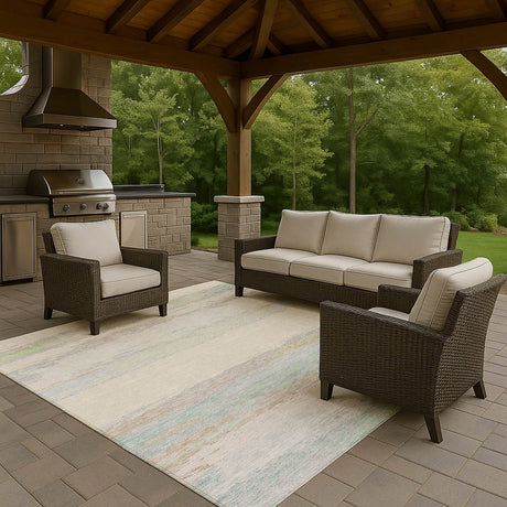Dalyn Trevi TV8 Ivory Rug outdoor lifestyle image