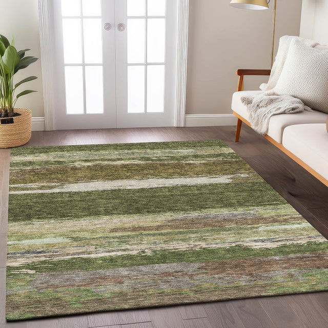 Dalyn Trevi TV8 Olive Rug shown in a room