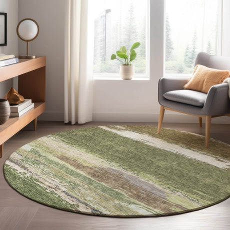 Dalyn Trevi TV8 Olive Rug shown in a room