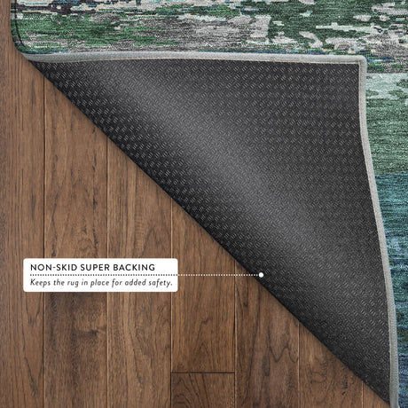 Dalyn Trevi TV8 Teal Rug backing detail