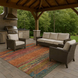 Dalyn Trevi TV8 Terracotta Rug outdoor lifestyle image