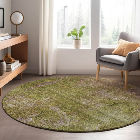 Dalyn Trevi TV9 Green Rug shown in a room