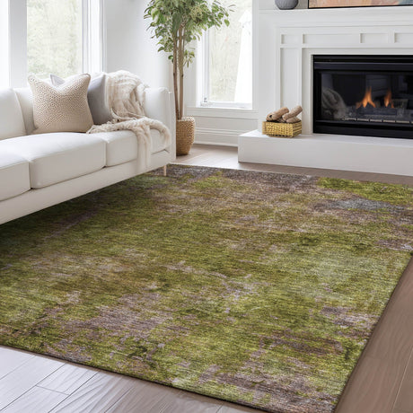 Dalyn Trevi TV9 Green Rug shown in a room