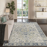 Dalyn Tuscany TU1 Silver Rug shown in a room