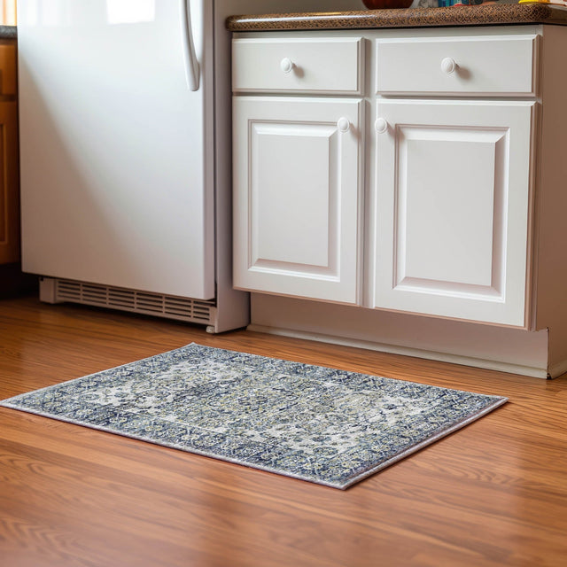 Dalyn Tuscany TU1 Silver Rug shown in a room