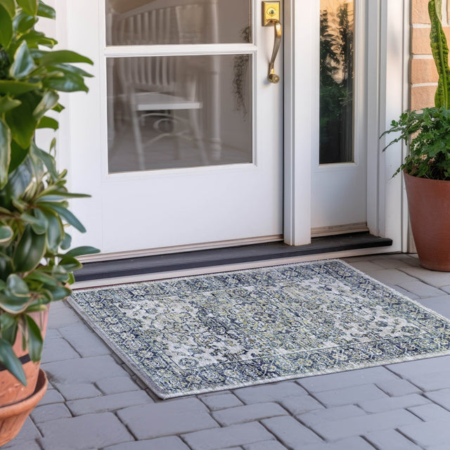 Dalyn Tuscany TU1 Silver Rug outdoor lifestyle image
