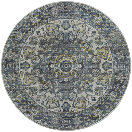 Dalyn Tuscany TU1 Silver Rug round rug