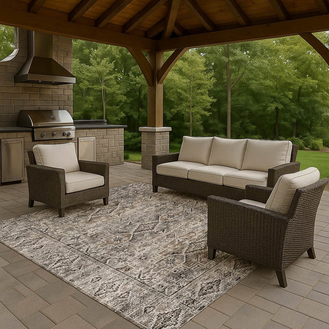 Dalyn Tuscany TU10 Gray Rug outdoor lifestyle image