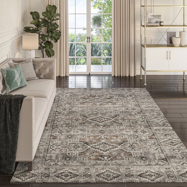 Dalyn Tuscany TU10 Gray Rug shown in a room