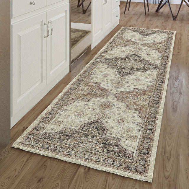 Dalyn Tuscany TU11 Beige Rug shown in a room