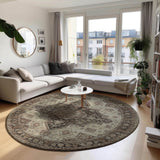 Dalyn Tuscany TU11 Beige Rug shown in a room