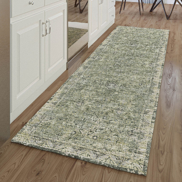 Dalyn Tuscany TU12 Green Rug shown in a room