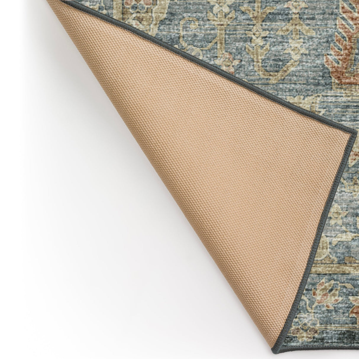 Dalyn Tuscany TU13 Teal Rug backing detail