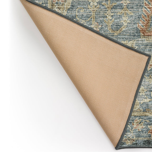Dalyn Tuscany TU13 Teal Rug backing detail
