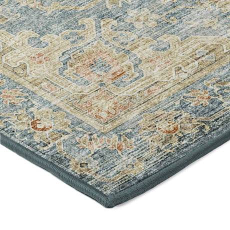 Dalyn Tuscany TU13 Teal Rug corner detail