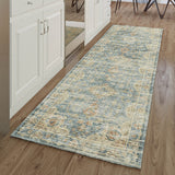 Dalyn Tuscany TU13 Teal Rug shown in a room