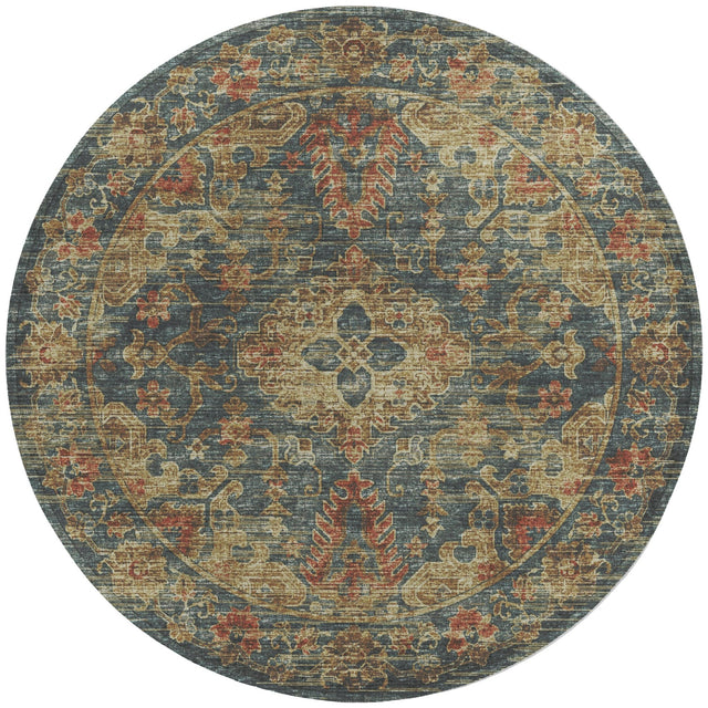 Dalyn Tuscany TU13 Teal Rug round rug