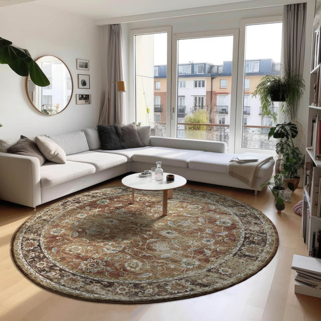 Dalyn Tuscany TU14 Paprika Rug shown in a room